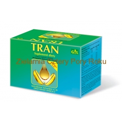 Tran Olej z wątroby dorsza Naturalne witaminy A i D oraz kwasy Omega 3 700 mg 300 kapsułek